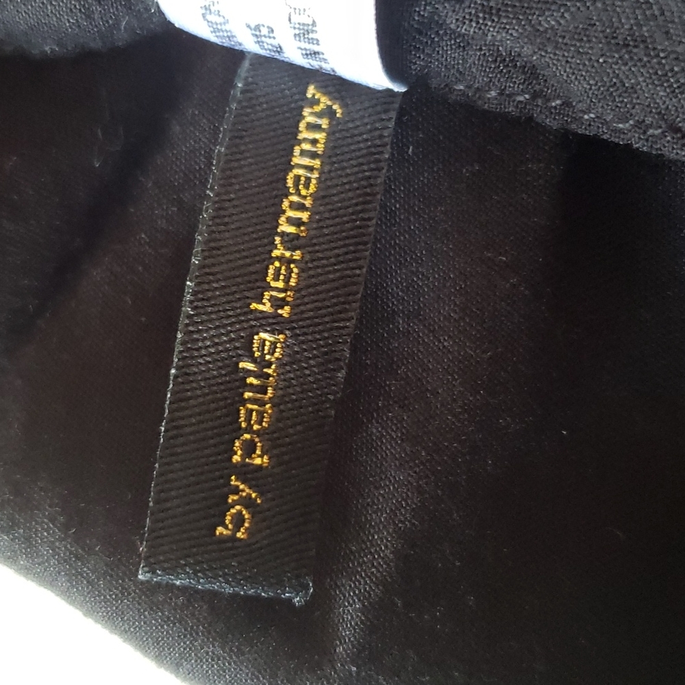 VIX Casual Black Long Maxi Dress Size M Tie Waist Spaghetti Strap V-neck Buttons - Picture 7 of 11